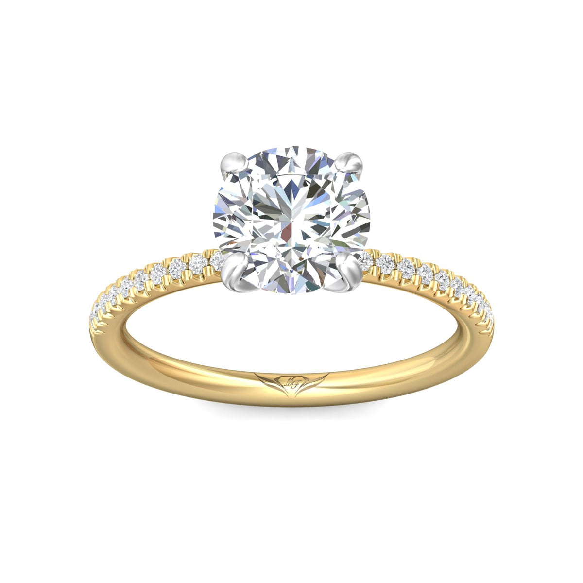 1/8ct. t.w. Diamond Engagement Ring in 14K Yellow and White Gold