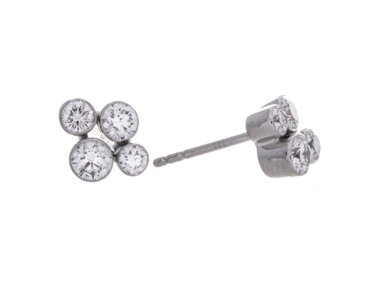1ct. t.w. Newborn Lab Created Diamond Fashion Earrings in 14K White Gold