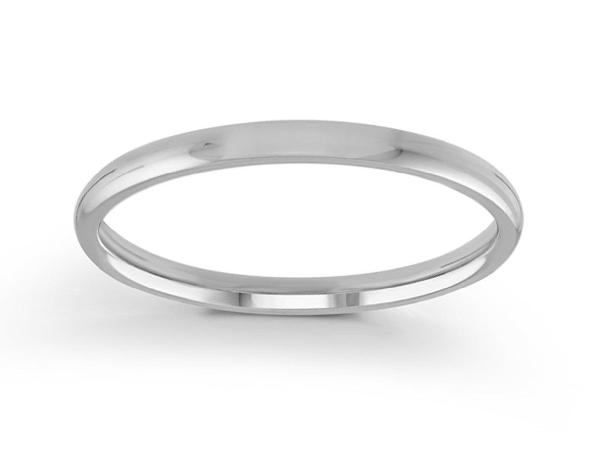 2mm Wedding Ring in 14K White Gold