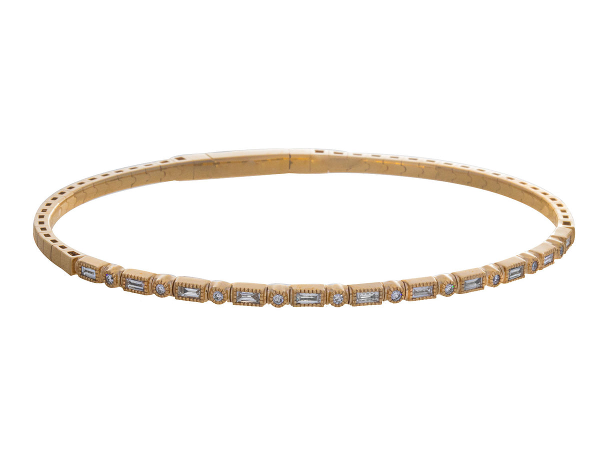 2/5ct. t.w. Diamond Flexie Bangle Bracelet in 14K Yellow Gold
