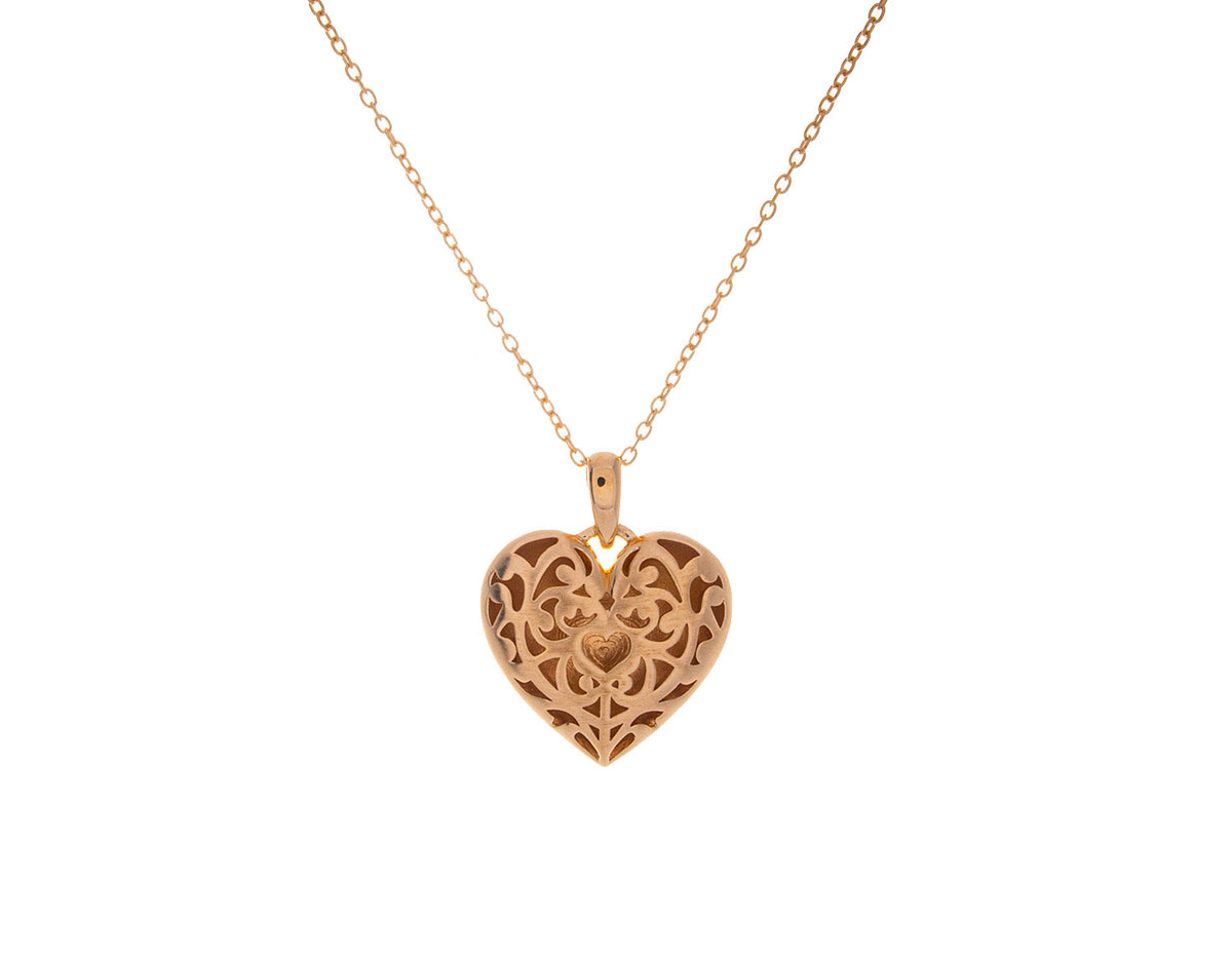 Large Heart Pendant in Vermeil