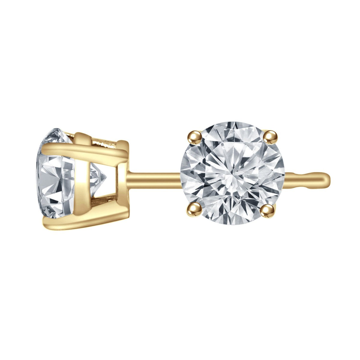 1 1/4ct. t.w. Diamond Stud Earrings in 14K Yellow Gold
