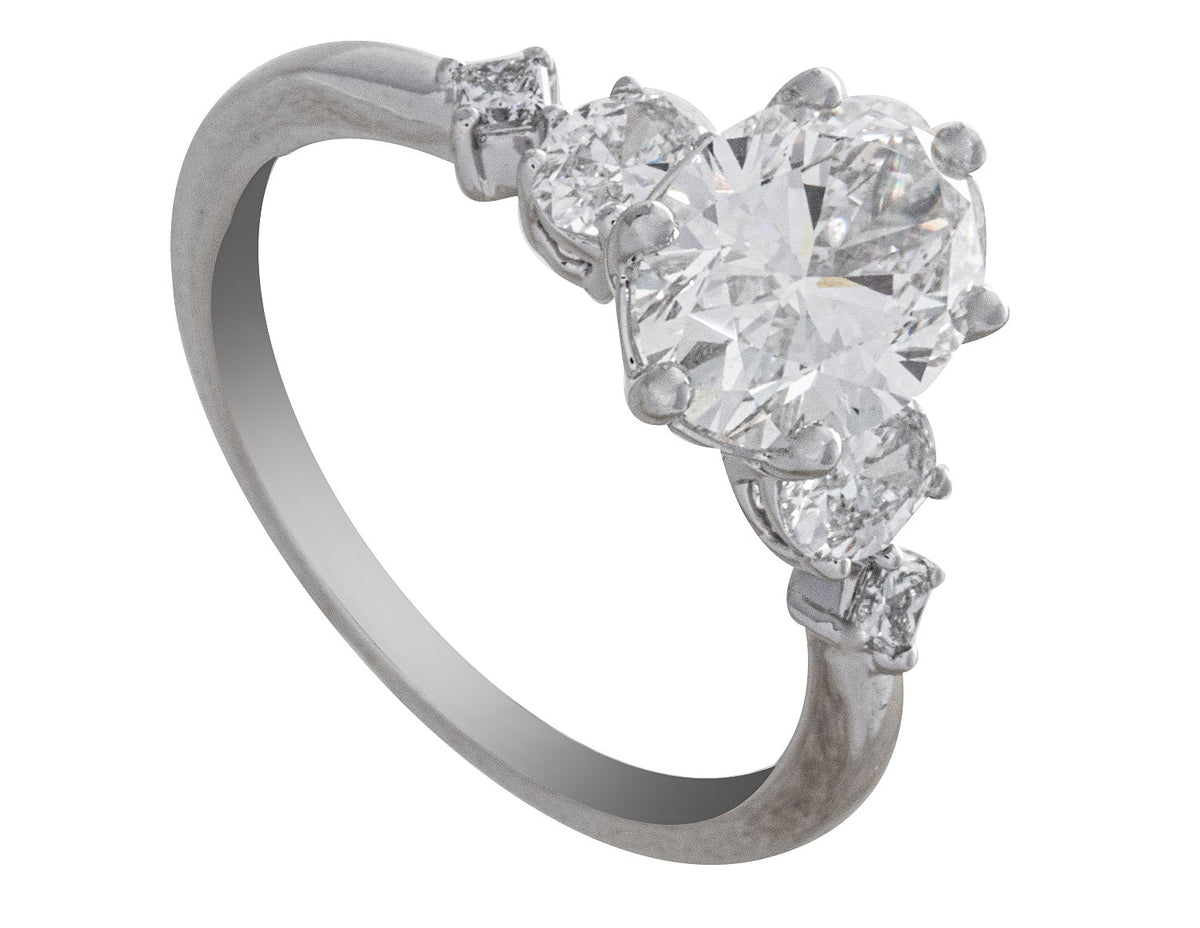 1/2ct. t.w. Lab Grown Diamond Engagement Ring in 14K White Gold