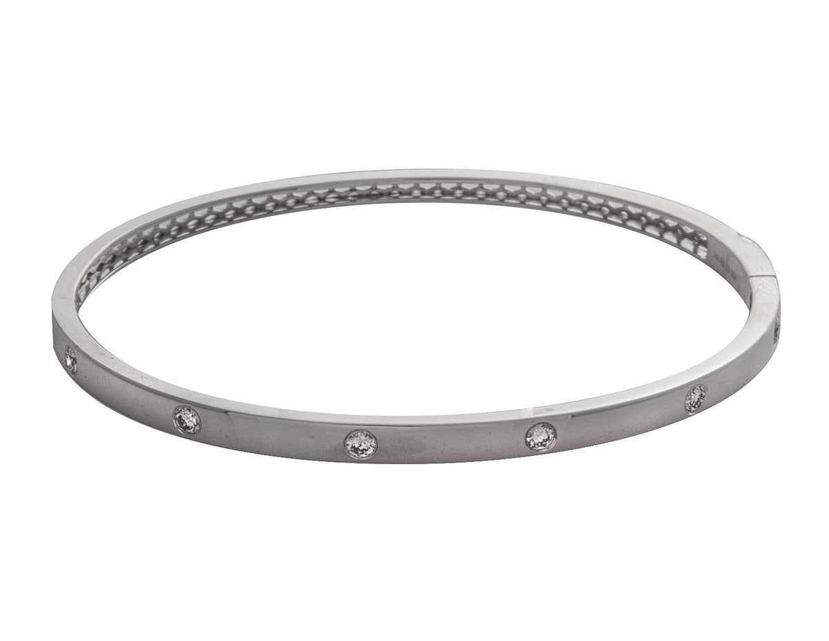 1/3ct. t.w. Diamond Bangle Bracelet in 14K White Gold