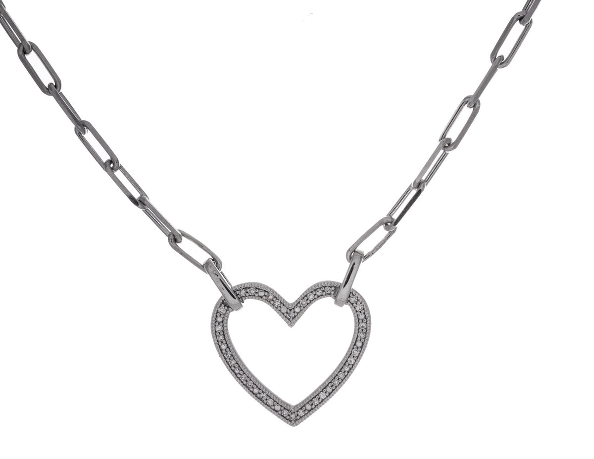 1/10ct. t.w. Diamond Heart Pendant in Sterling Silver