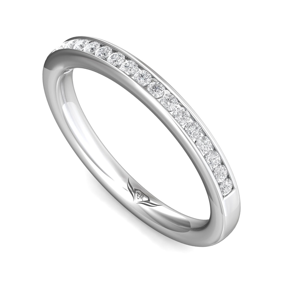 1/4ct. t.w. Round Cut Diamond Wedding Ring in 14K White Gold