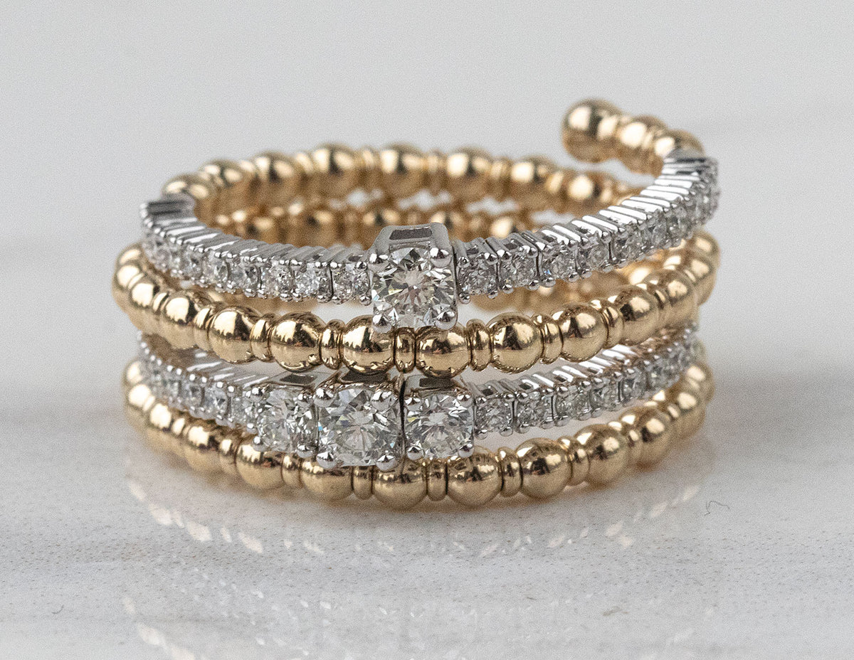 5/8ct. t.w. Diamond Fashion Ring in 14K Yellow and White Gold