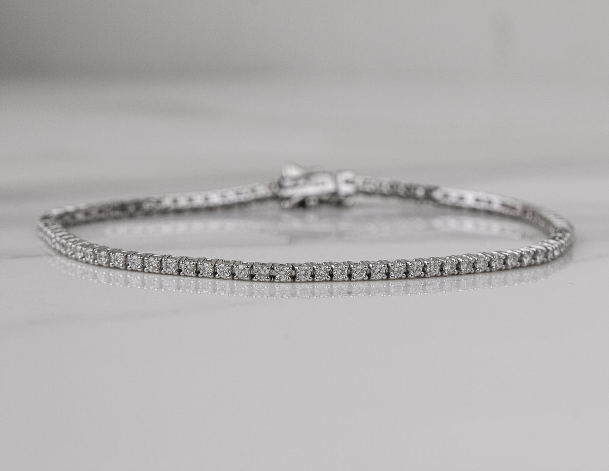 1 1/2ct. t.w. Newborn Lab Created Diamond Tennis Bracelet