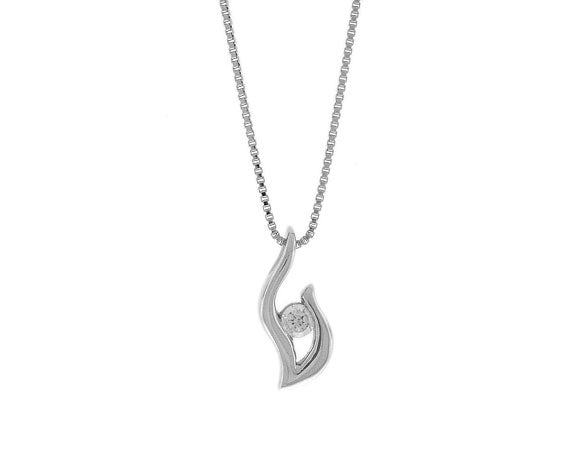 1/7ct. t.w. Kessler 81 Round Diamond Pendant in Sterling Silver