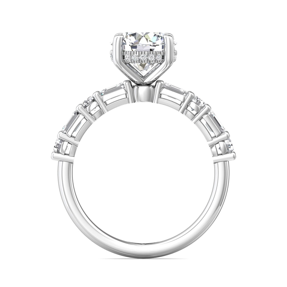 7/8ct. t.w. Diamond Engagement Ring in 14K White Gold