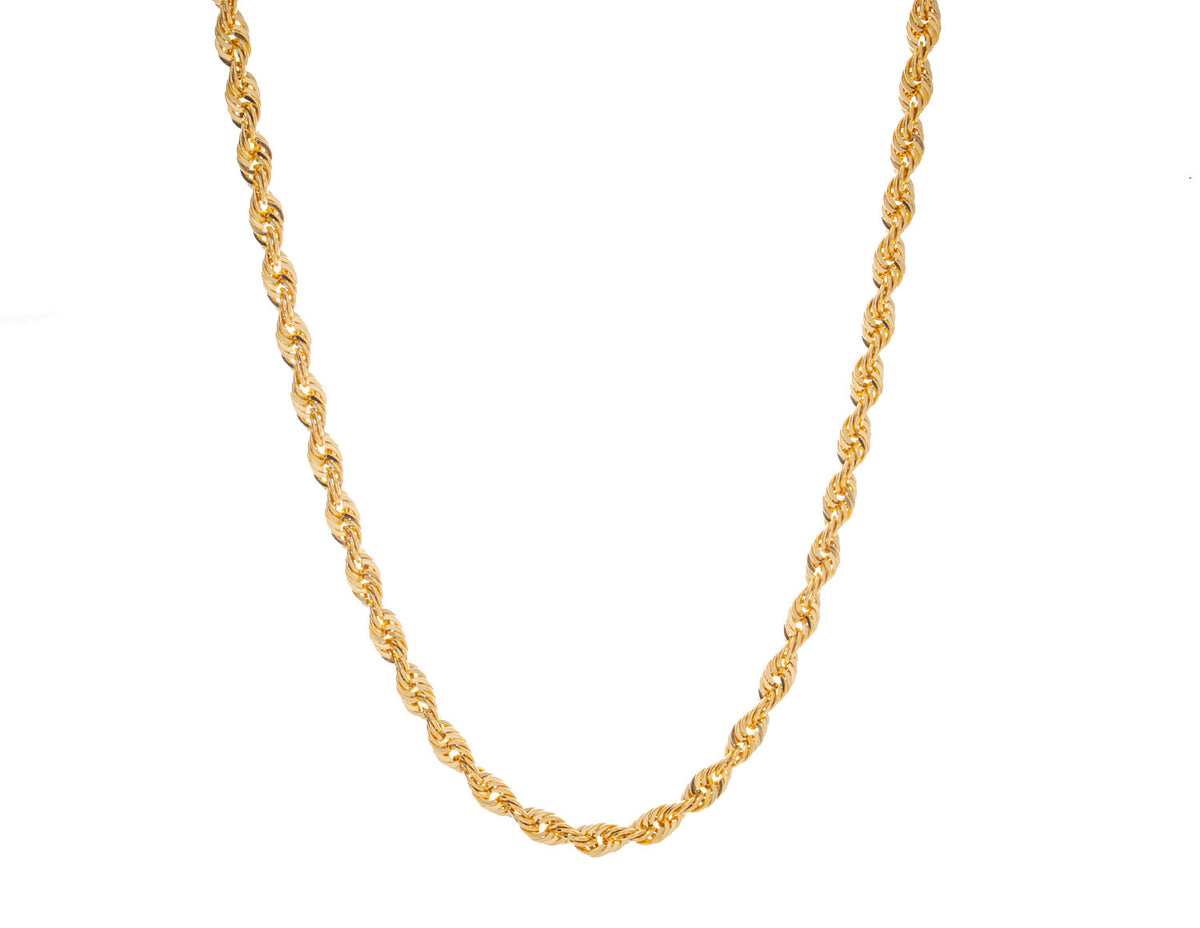 20" Rope Chain in 14K Yellow Gold