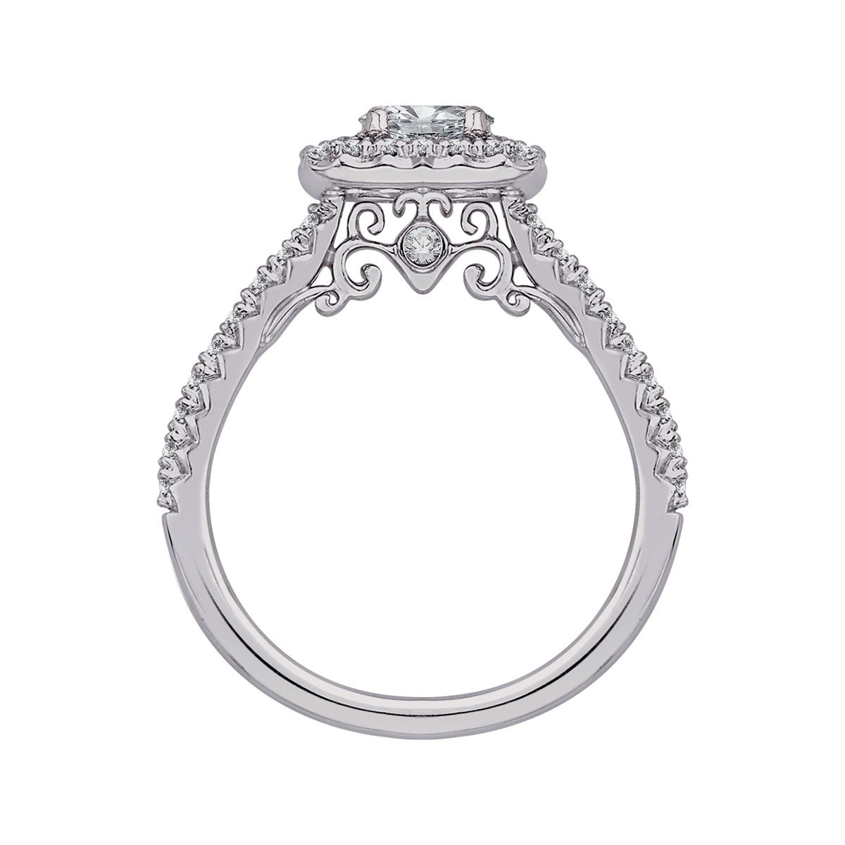 1/2ct. t.w. Round Cut Diamond Engagement Ring in 14K White Gold