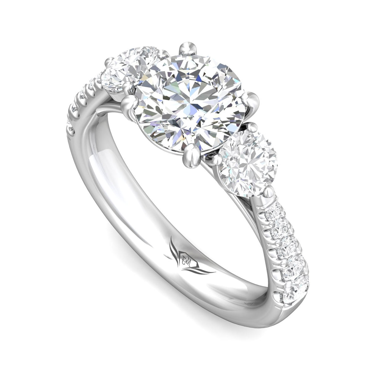 1 1/6ct. t.w. Diamond Engagement Ring in 14K White Gold