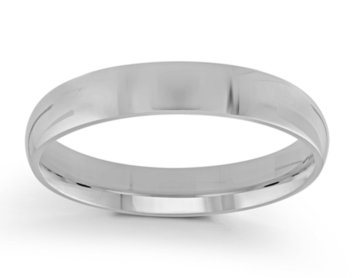 4mm Wedding Ring in 14K White Gold