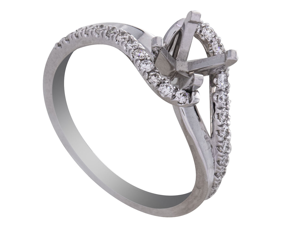 1/4ct. t.w. Diamond Engagement Ring in 14K White Gold