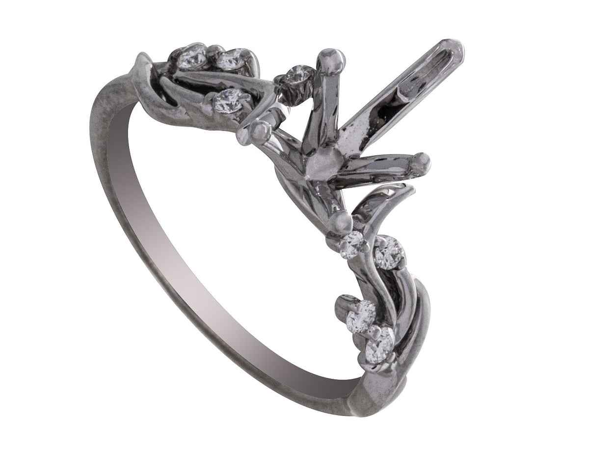 1/6ct. t.w. Diamond Engagement Ring in 14K White Gold