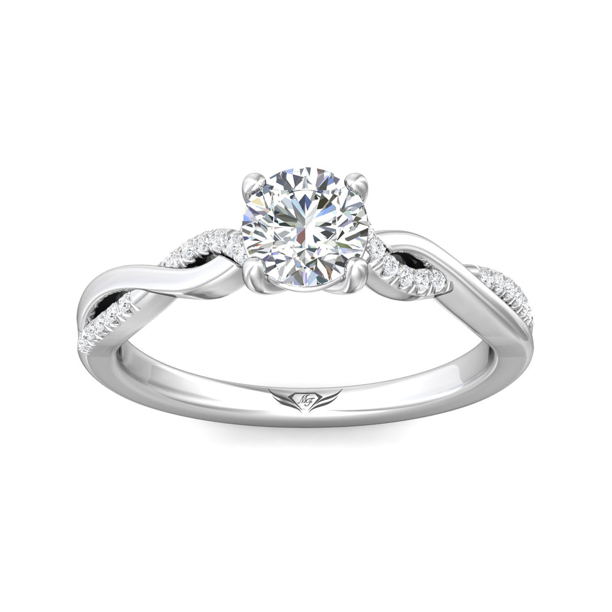 1/10ct. t.w. Diamond Engagement Ring in 14K White Gold