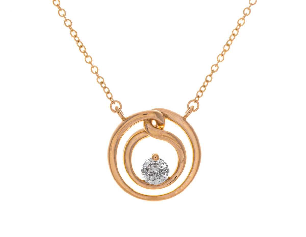 1/3ct. Kessler 81 Diamond Pendant in 14K Yellow Gold
