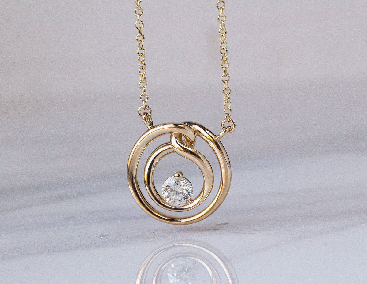 1/3ct. Kessler 81 Diamond Pendant in 14K Yellow Gold