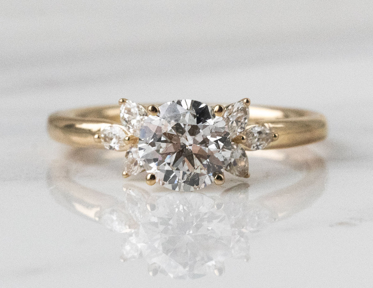 1 1/4ct. t.w. Round Cut Kessler 81 Diamond Engagement Ring in 14K Yellow Gold