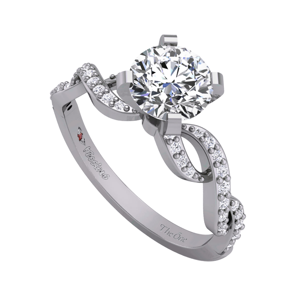 1/5ct. t.w. Diamond Engagement Ring in 14K White Gold