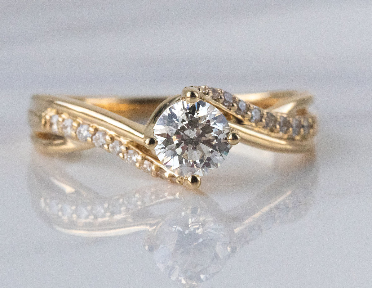 3/5ct. t.w. Round Cut Kessler 81 Diamond Engagement Ring in 14K Yellow Gold