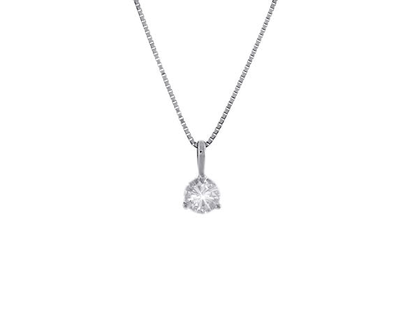 1/2ct. Kessler 81 Solitaire Diamond Pendant in 14K White Gold