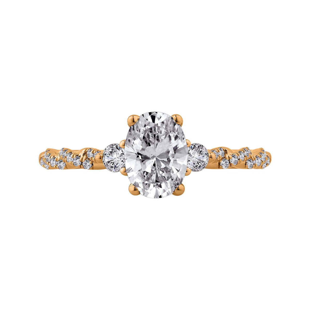 1/4ct. t.w. Round Cut Diamond Engagement Ring in 14K White Gold