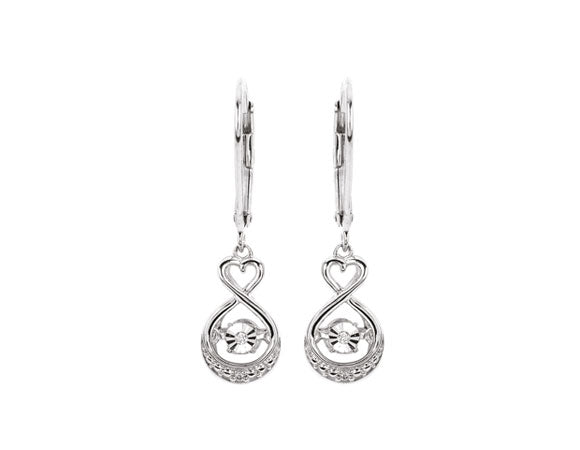 Shimmering Diamond Drop Earrings