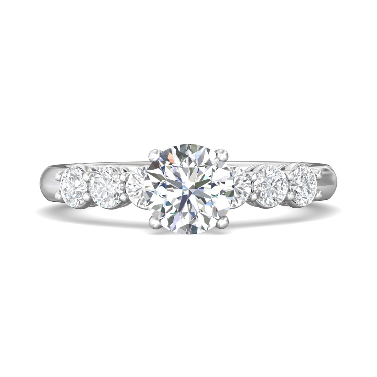 5/8ct. t.w. Round Cut Diamond Engagement Ring in 14K White Gold
