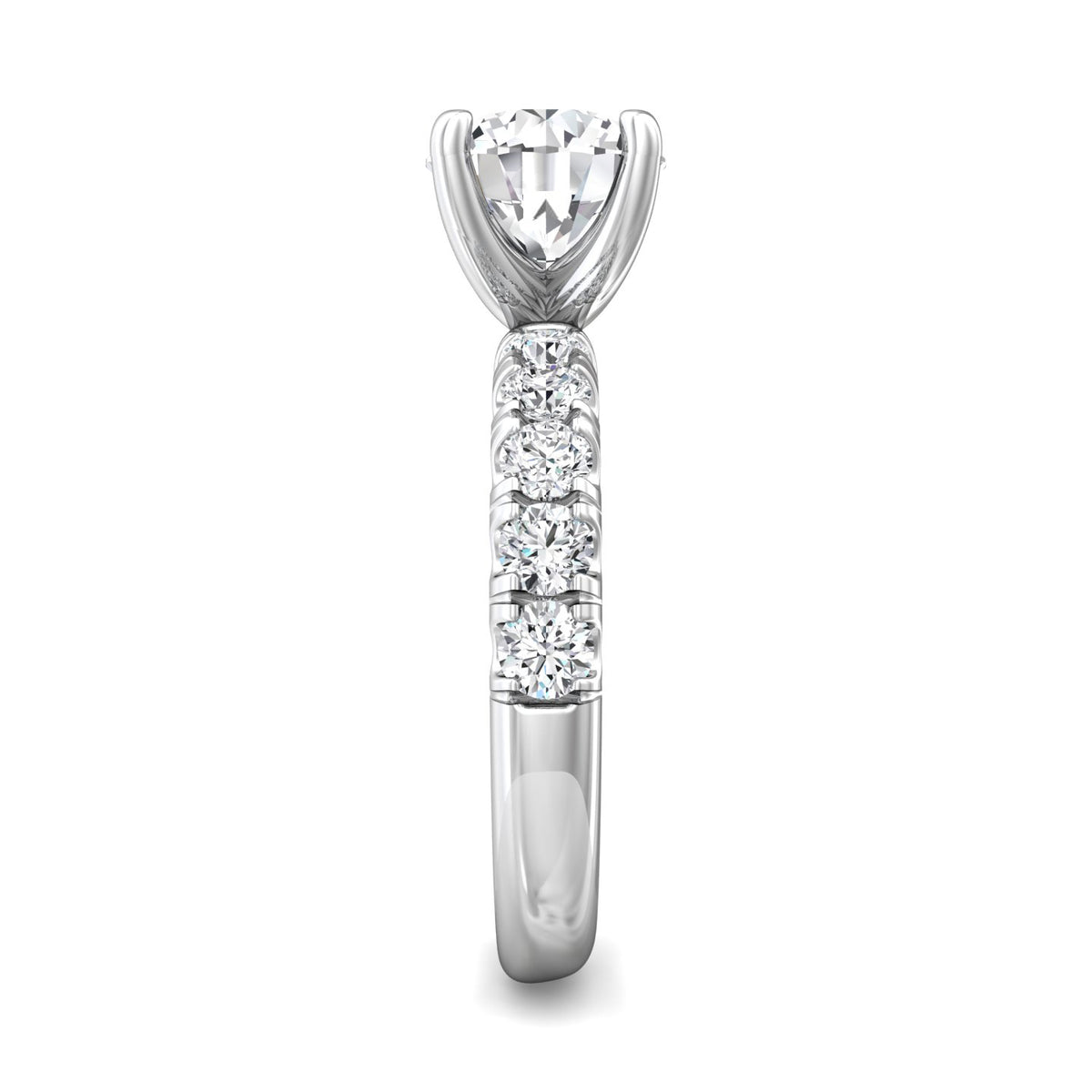 7/8ct. t.w. Diamond Engagement Ring in 14K White Gold