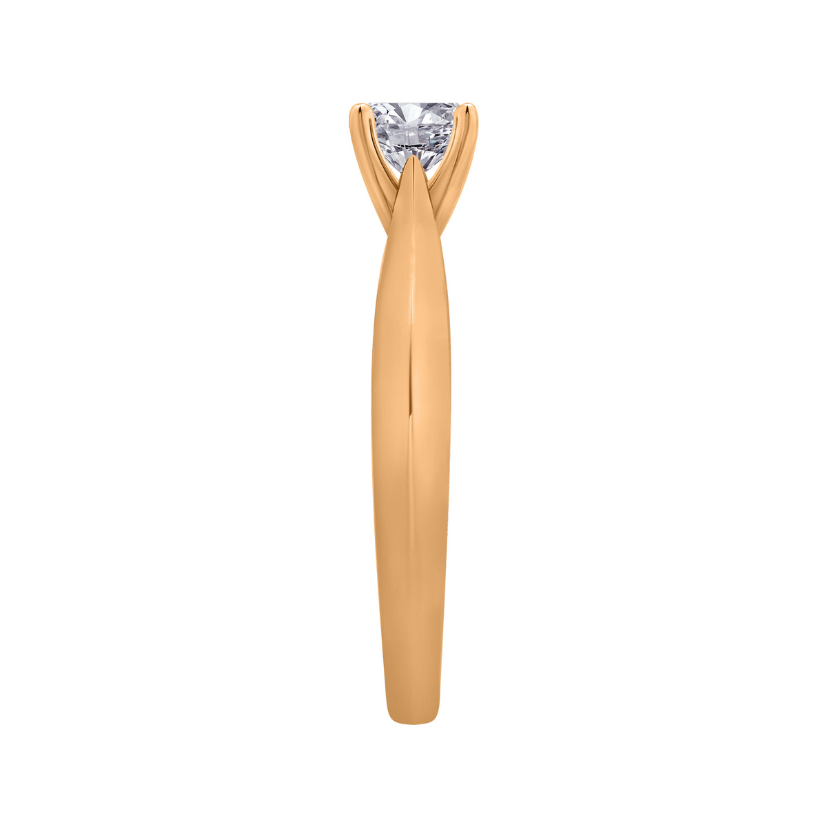 3mm Solitaire Engagement Ring in 14K Yellow Gold