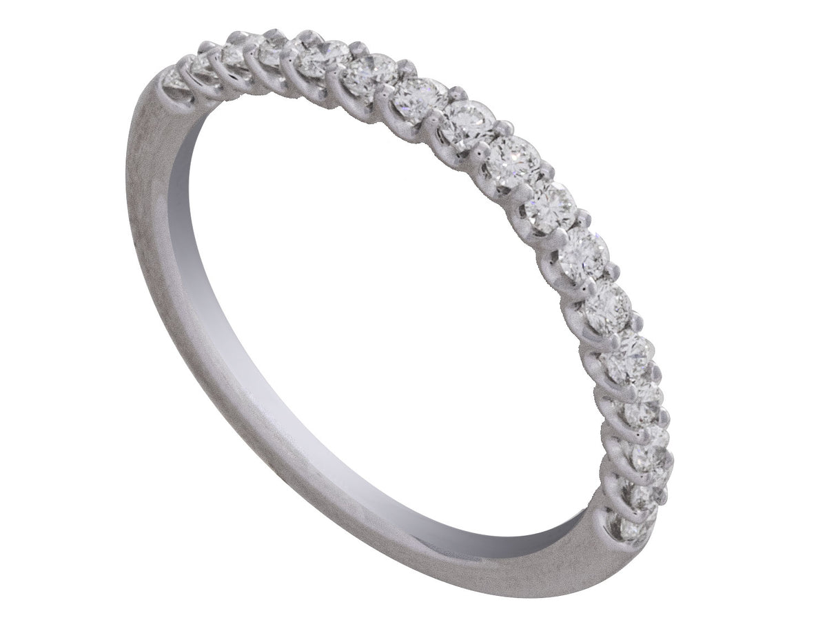1/3ct. t.w. Chevron Diamond Anniversary Ring in 14K White Gold