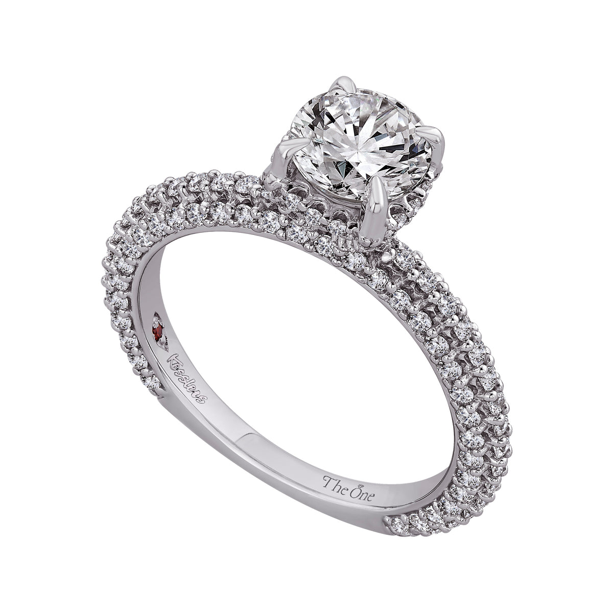 7/8ct. t.w. Diamond Engagement Ring in 14K White Gold