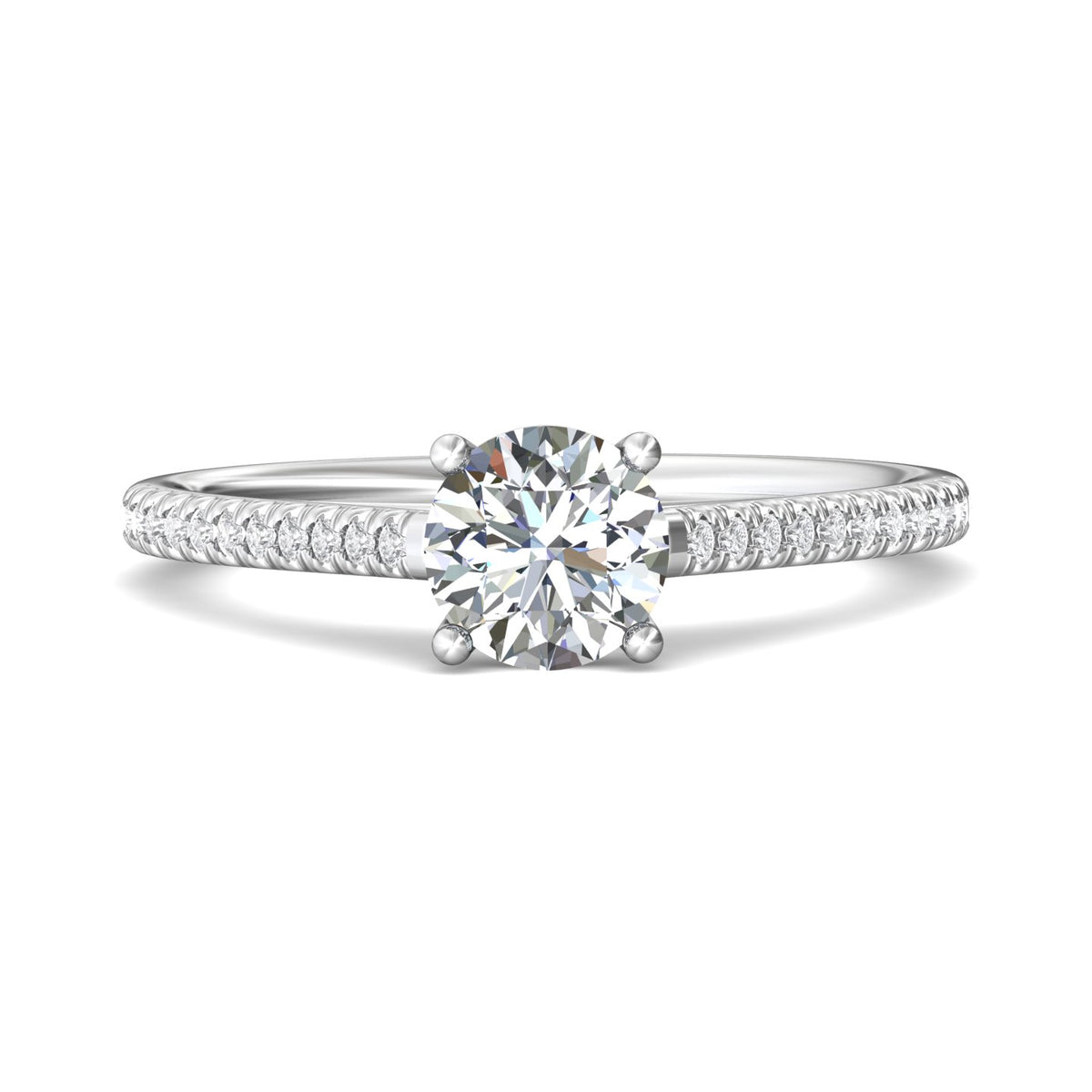 1/6ct. t.w. Diamond Engagement Ring in 14K White Gold