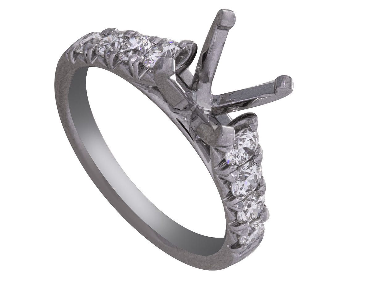 3/4ct. t.w. Diamond Engagement Ring in 14K White Gold