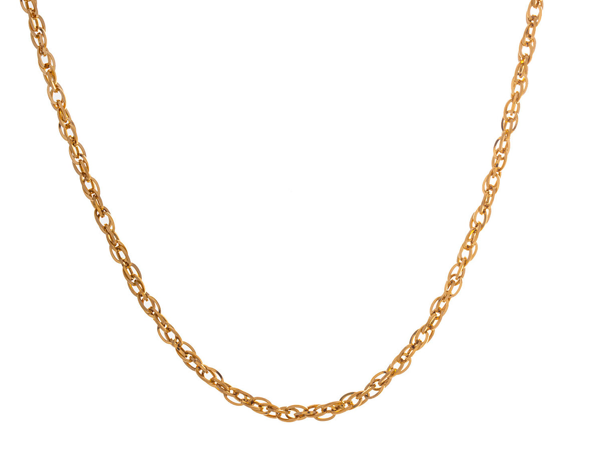 18" Gold Ion-Plated Stainless Steel Olympic Link Chain