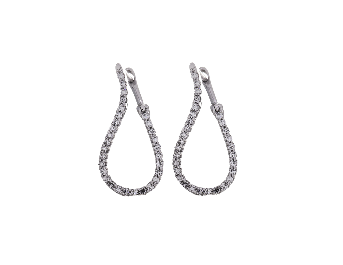 1/5ct. t.w. Diamond Hoop Earrings in 10K White Gold