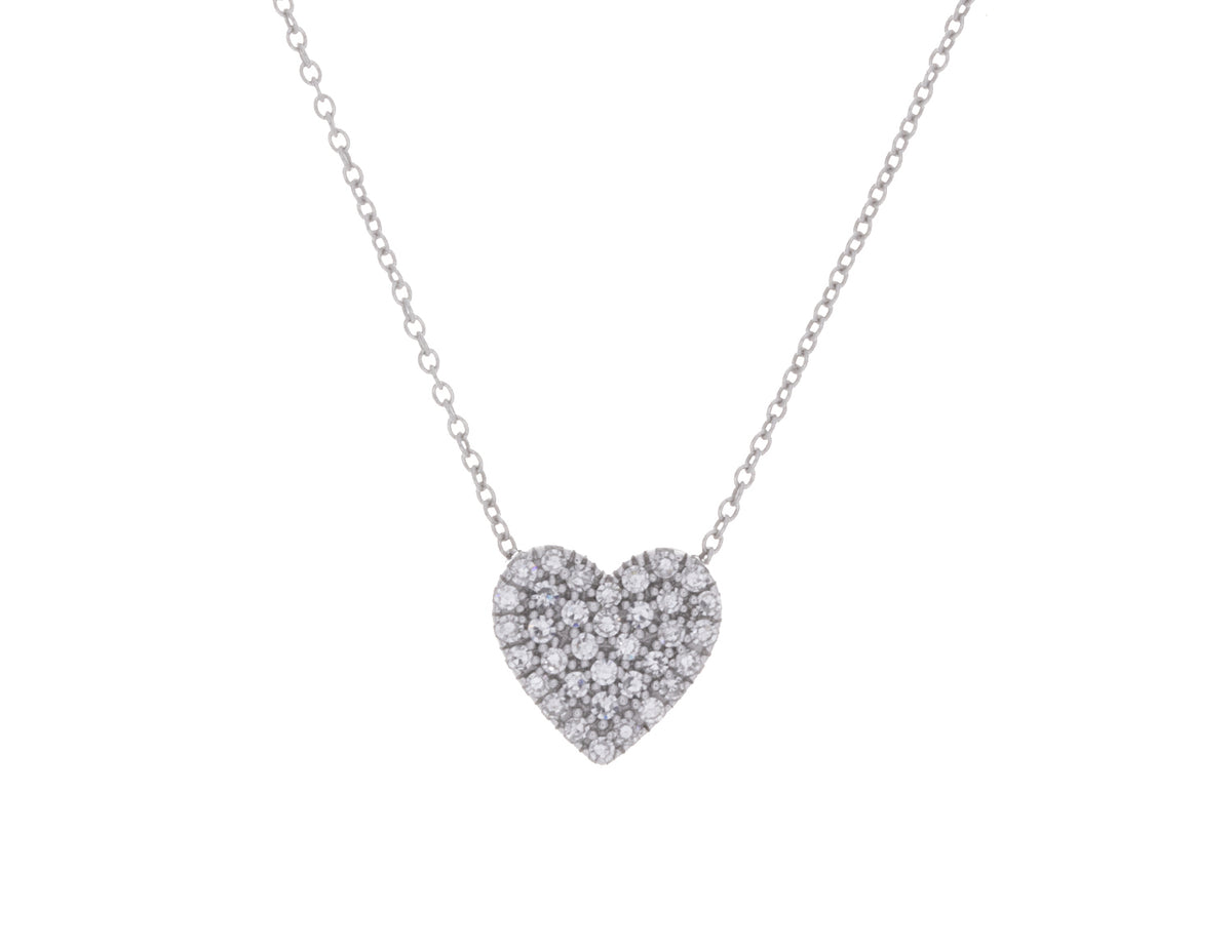 1/6ct. t.w. Heart Shape Newborn Lab Created Diamond Fashion Pendant in Sterling Silver