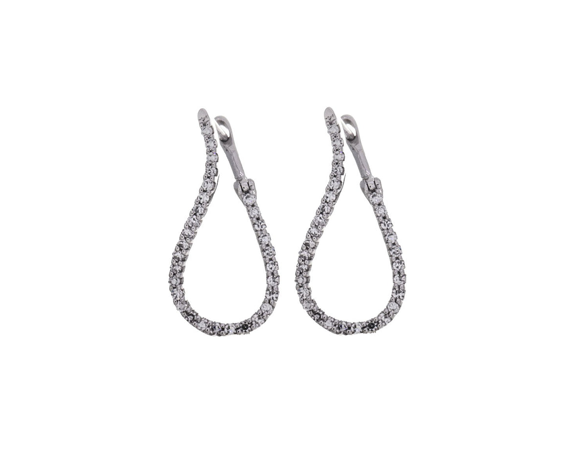 1/5ct. t.w. Diamond Hoop Earrings in 10K White Gold