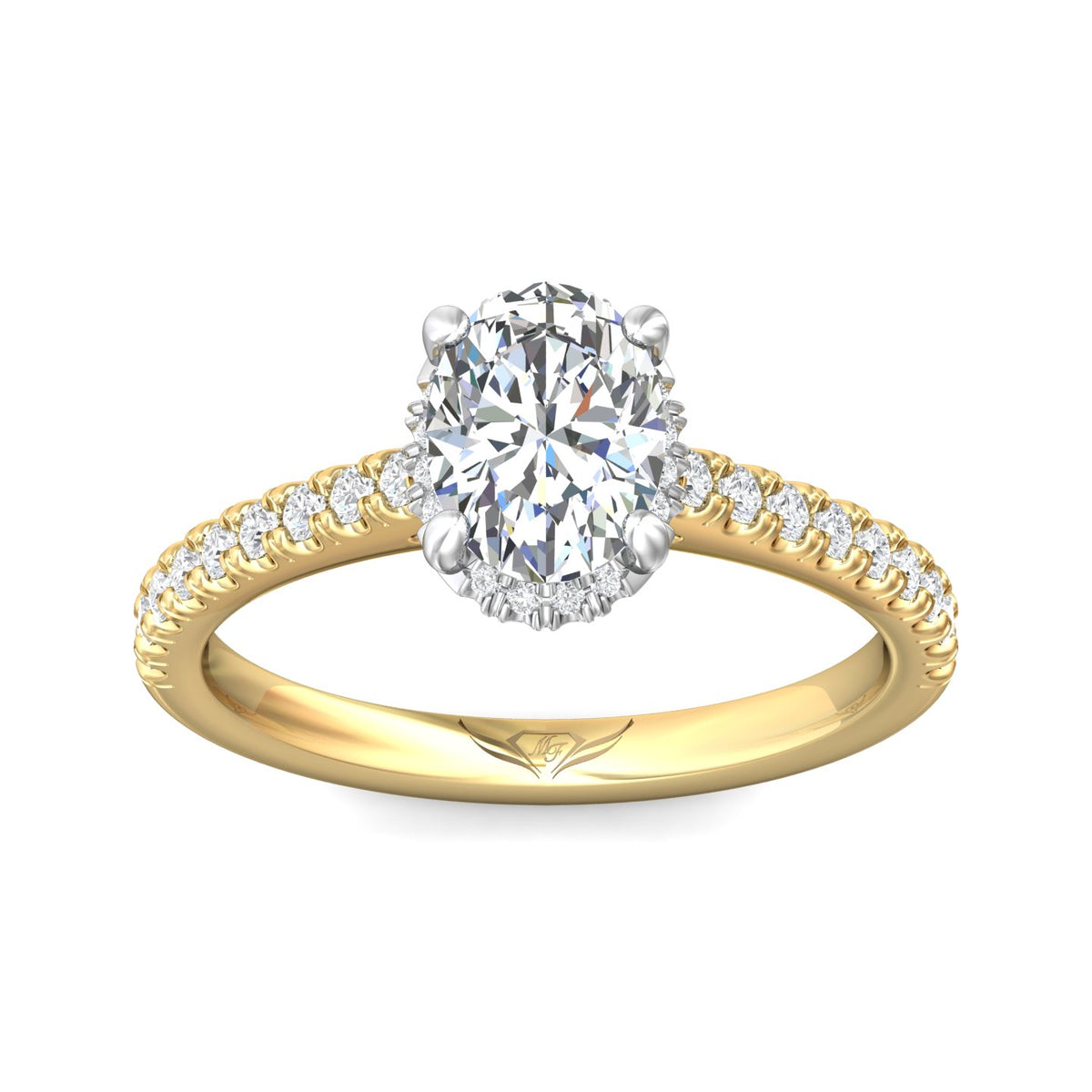 1/3ct. t.w. Diamond Engagement Ring in 14K Yellow and White Gold
