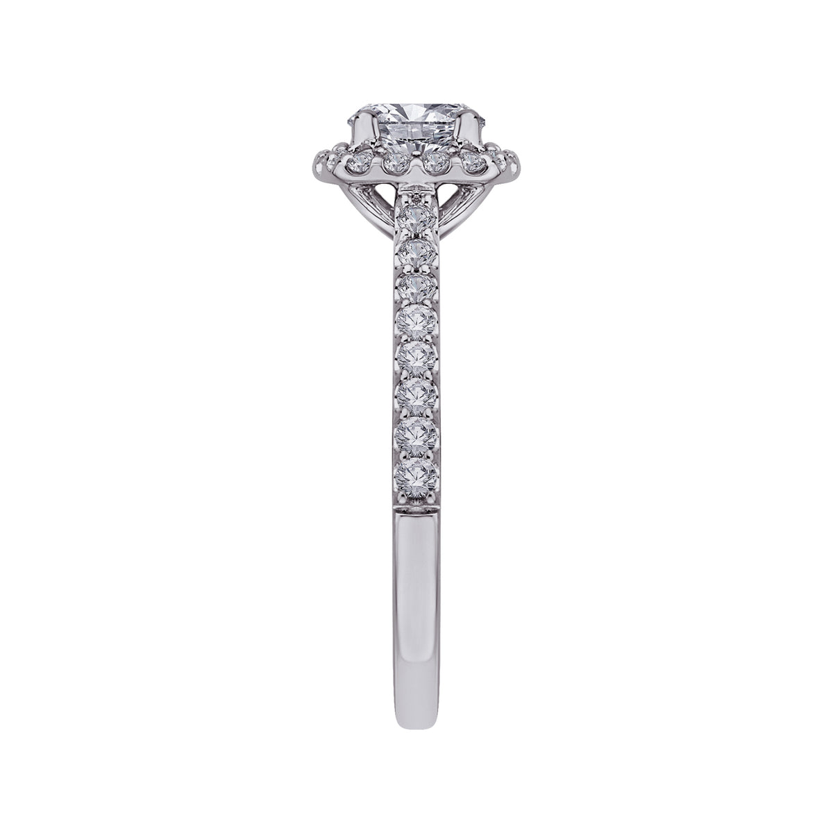 1/2ct. t.w. Round Cut Diamond Engagement Ring in 14K White Gold