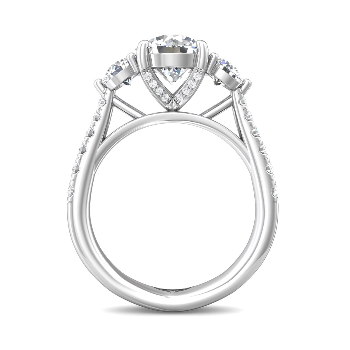 9/10ct. t.w. Diamond Engagement Ring in 14K White Gold