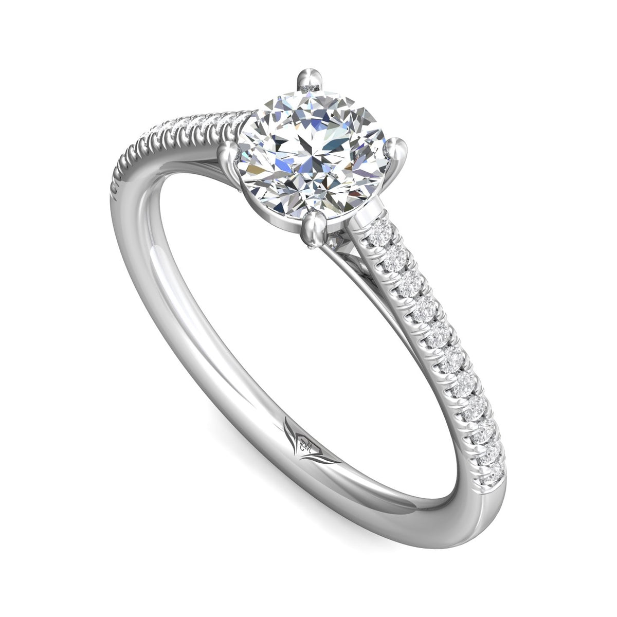 1/6ct. t.w. Diamond Engagement Ring in 14K White Gold