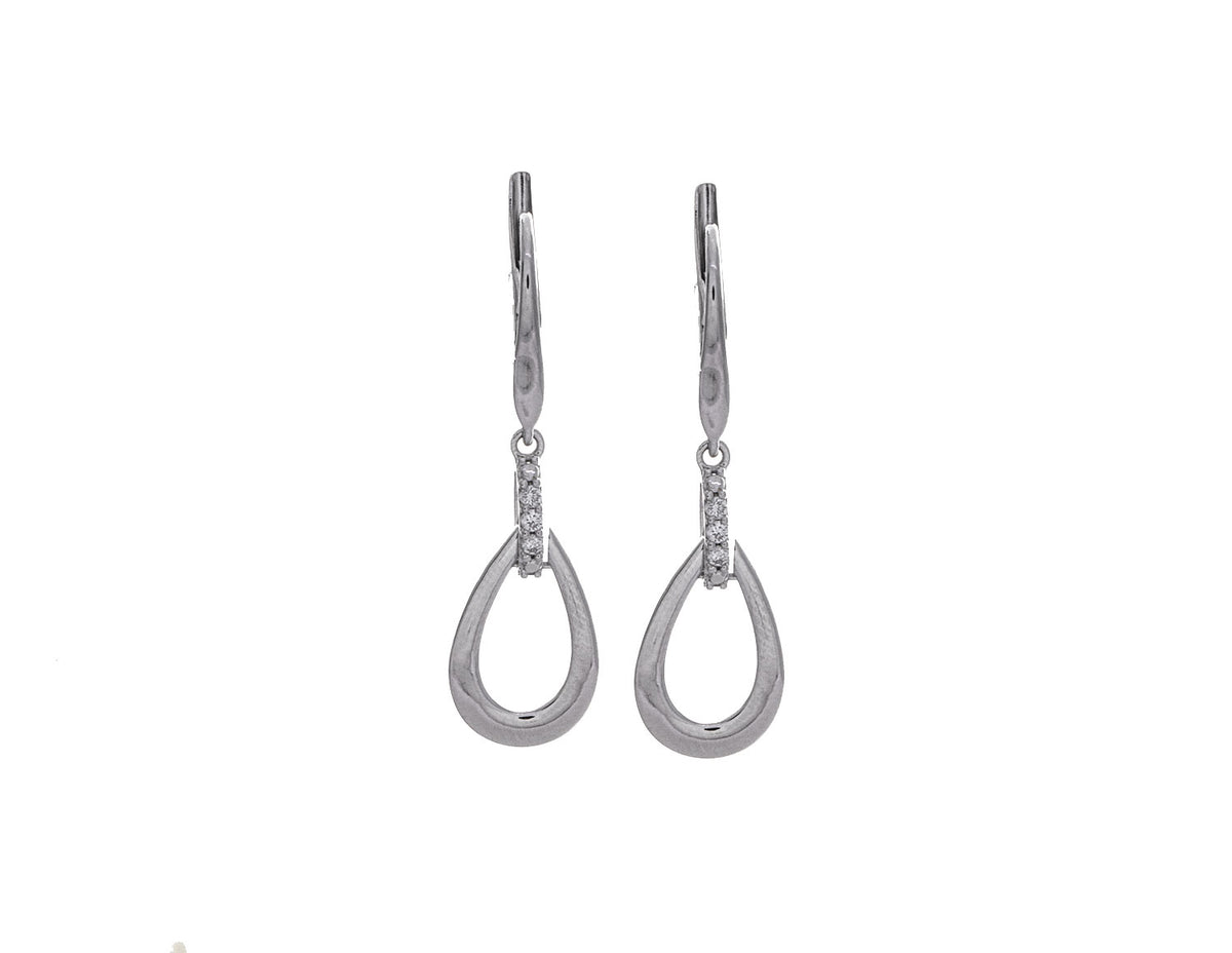.06ct. t.w. Diamond Dangle Earrings in Sterling Silver