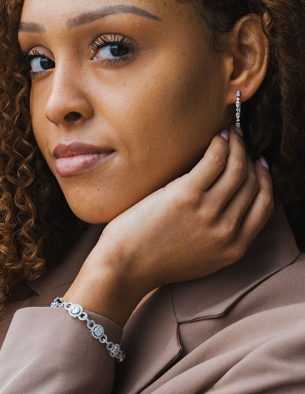 1ct. t.w. Diamond Hoop Earrings in 14K White Gold