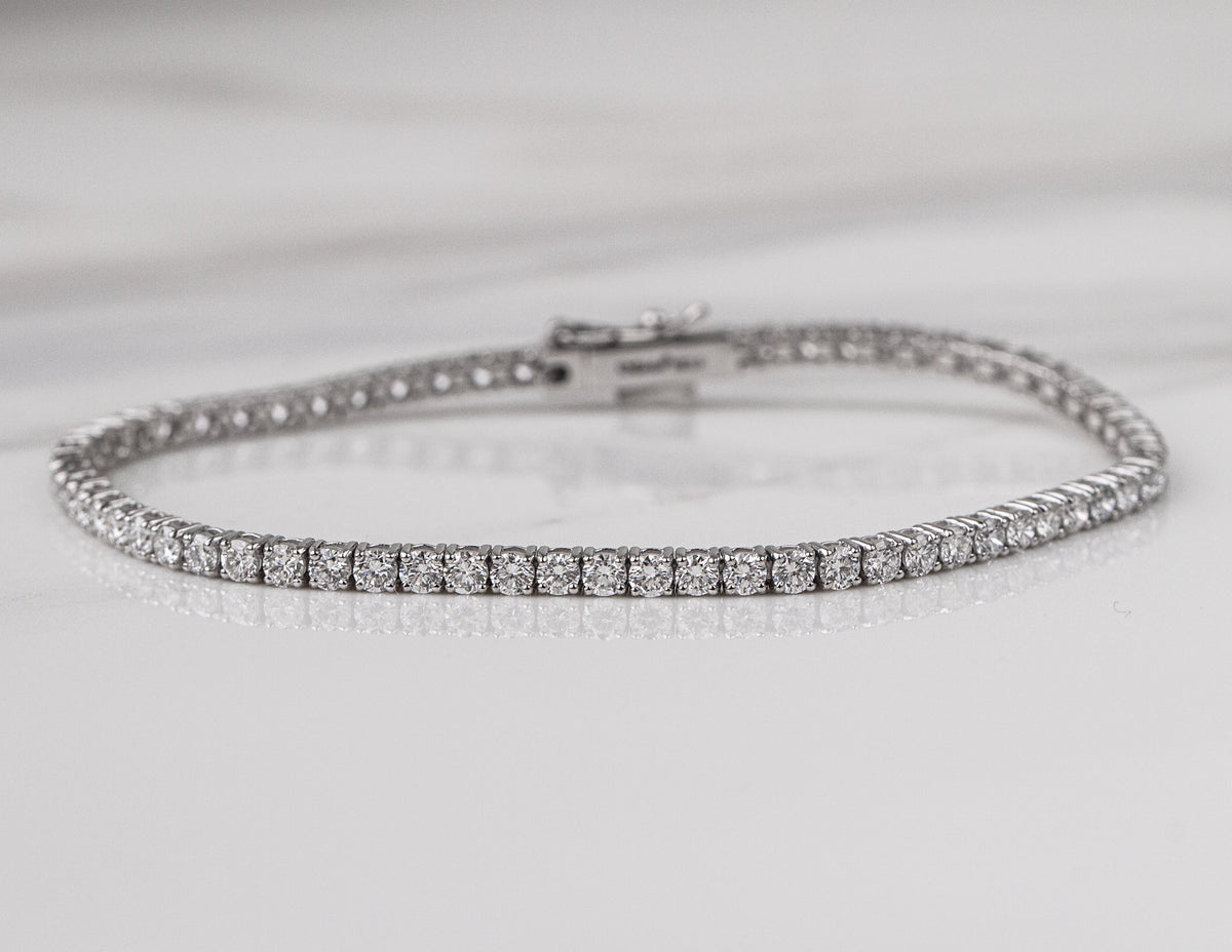 4ct. t.w. Newborn Lab Created Diamond Tennis Bracelet in 14K White Gold