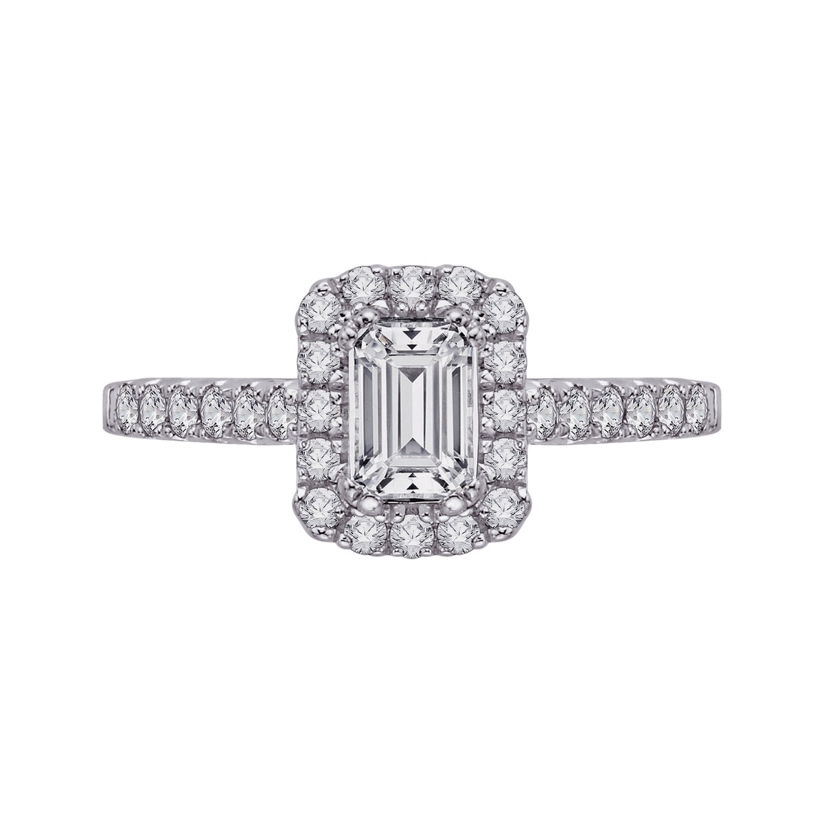 1/2ct. t.w. Round Cut Diamond Engagement Ring in 14K White Gold