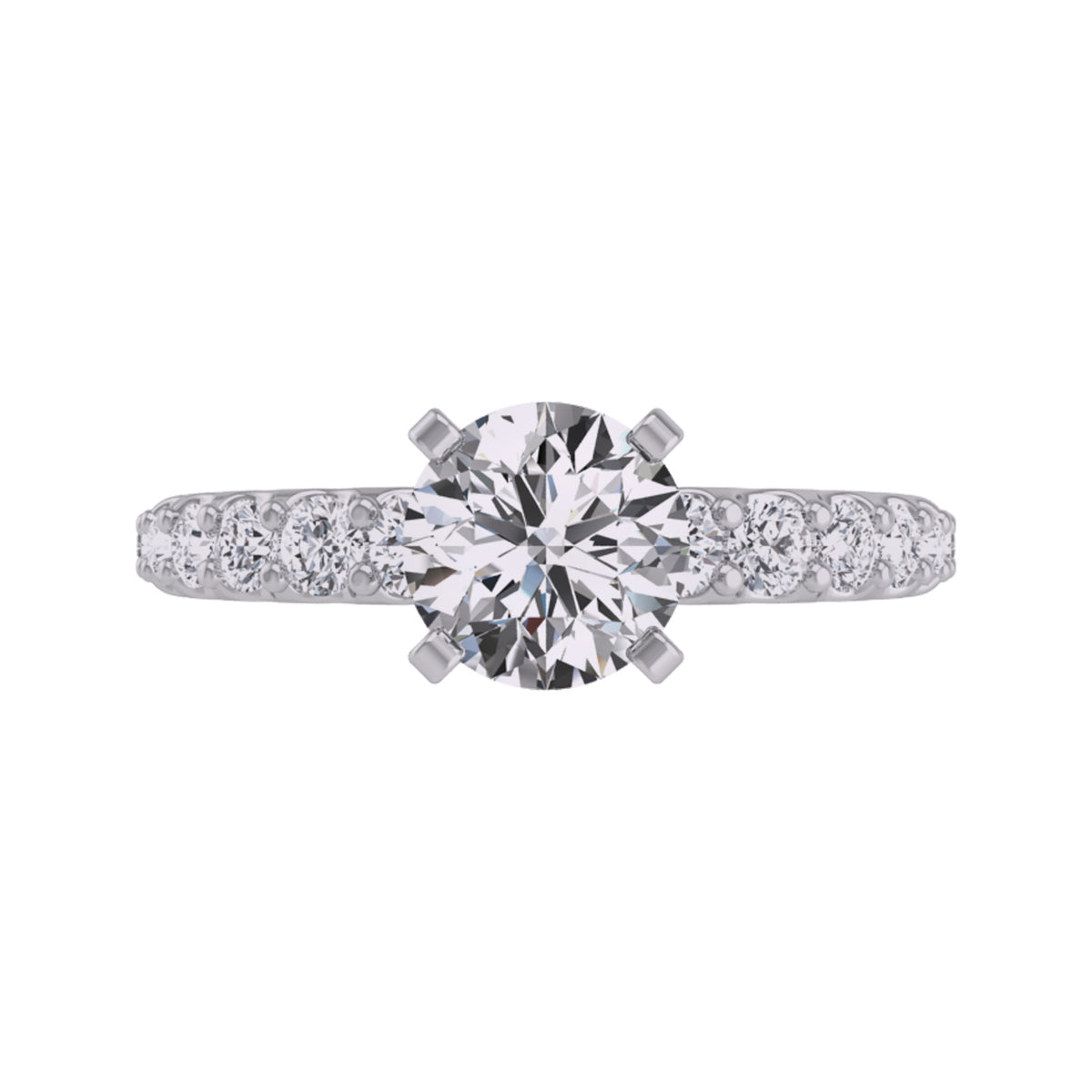 1/2ct. t.w. Diamond Engagement Ring in 14K White Gold