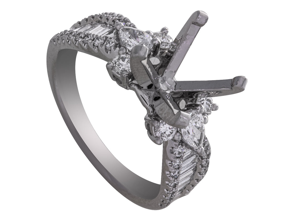 1ct. t.w. Diamond Engagement Ring in 14K White Gold